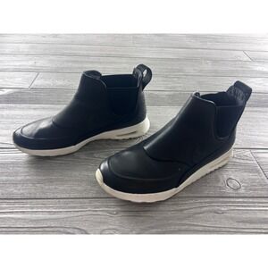 Nike Air Max Thea Mid Black Leather Chelsea Boot Sneakers 859550-001 Womens 9